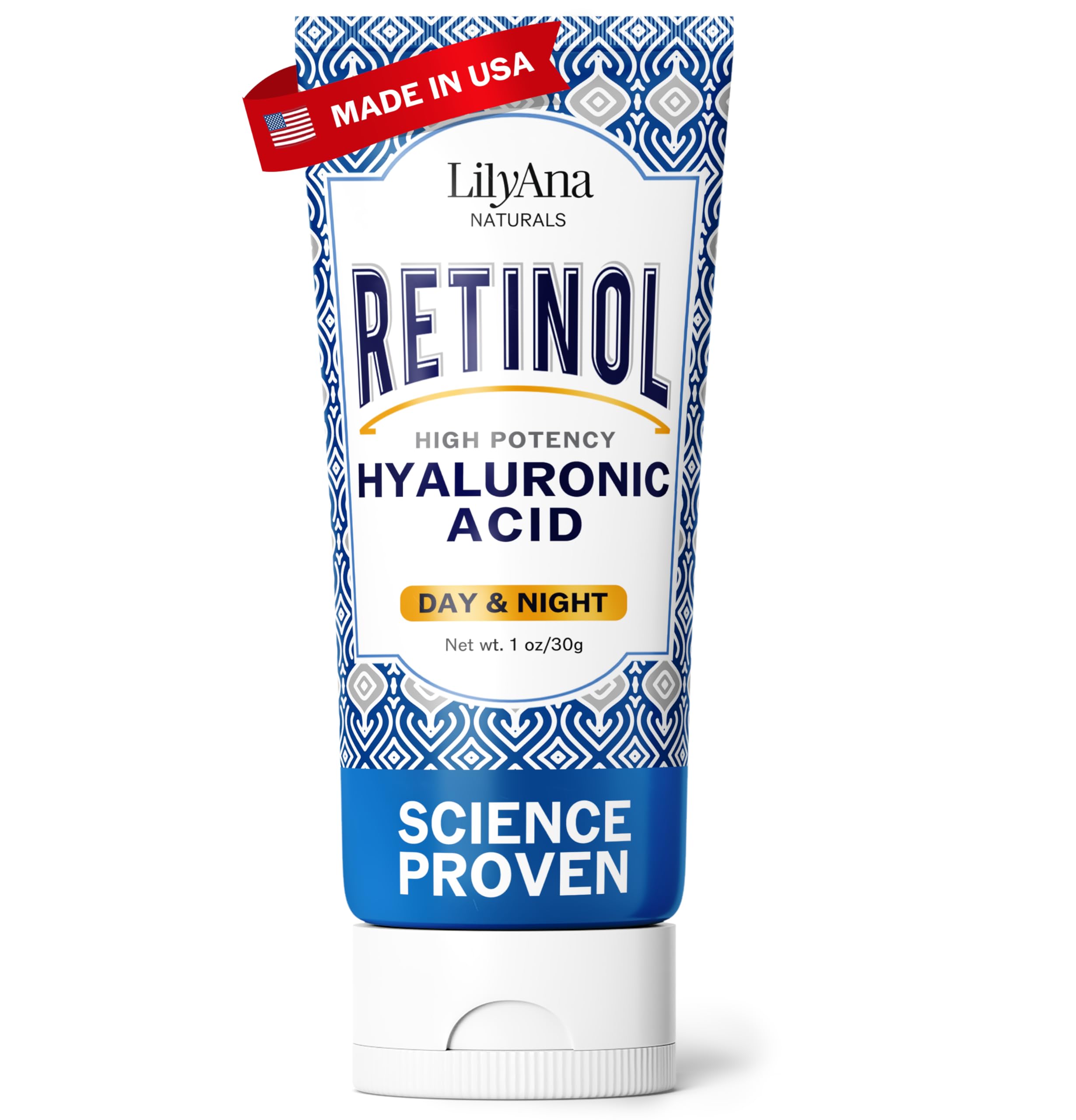 LilyAna Naturals Crema Retinol Frente: suavidad visible para el contorno facial.