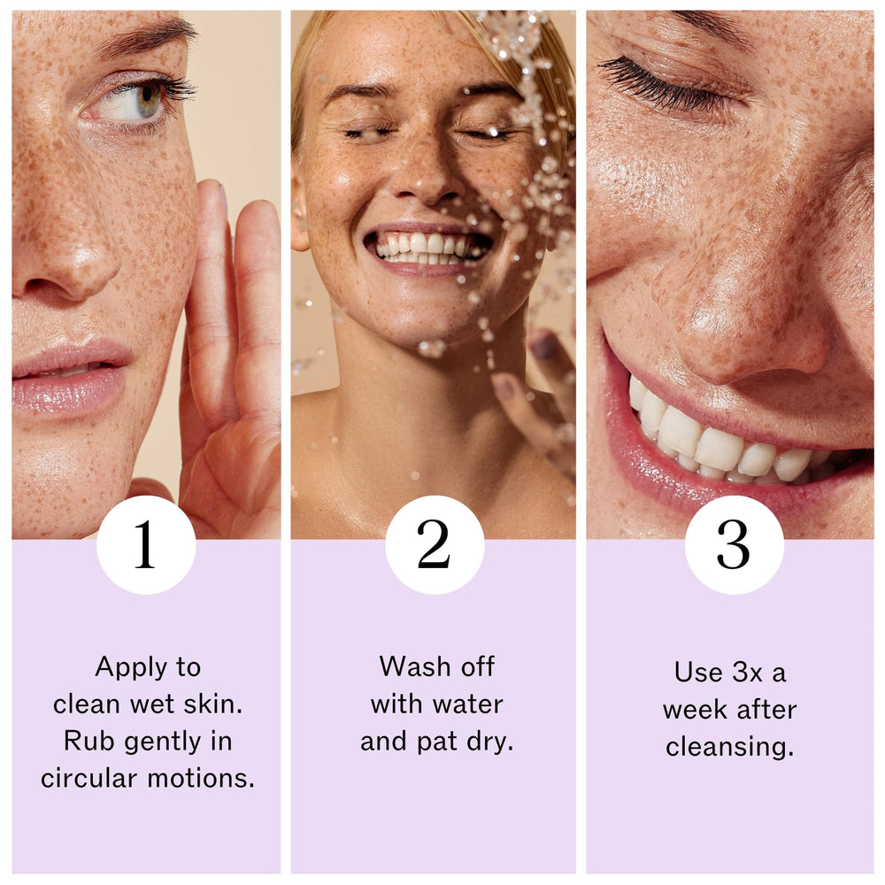 LilyAna Naturals exfoliante facial brillo natural en la piel