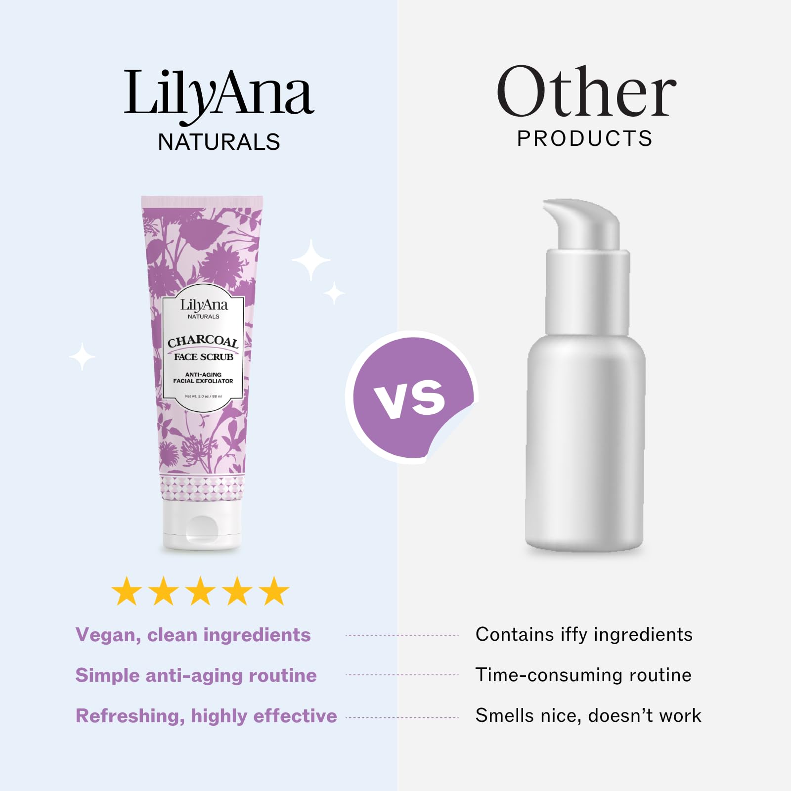 LilyAna Naturals exfoliante facial poros despejados y piel más limpia