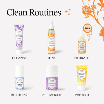 Imperfectas leves mejoradas con LilyAna Vitamina C Serum para acné suave.