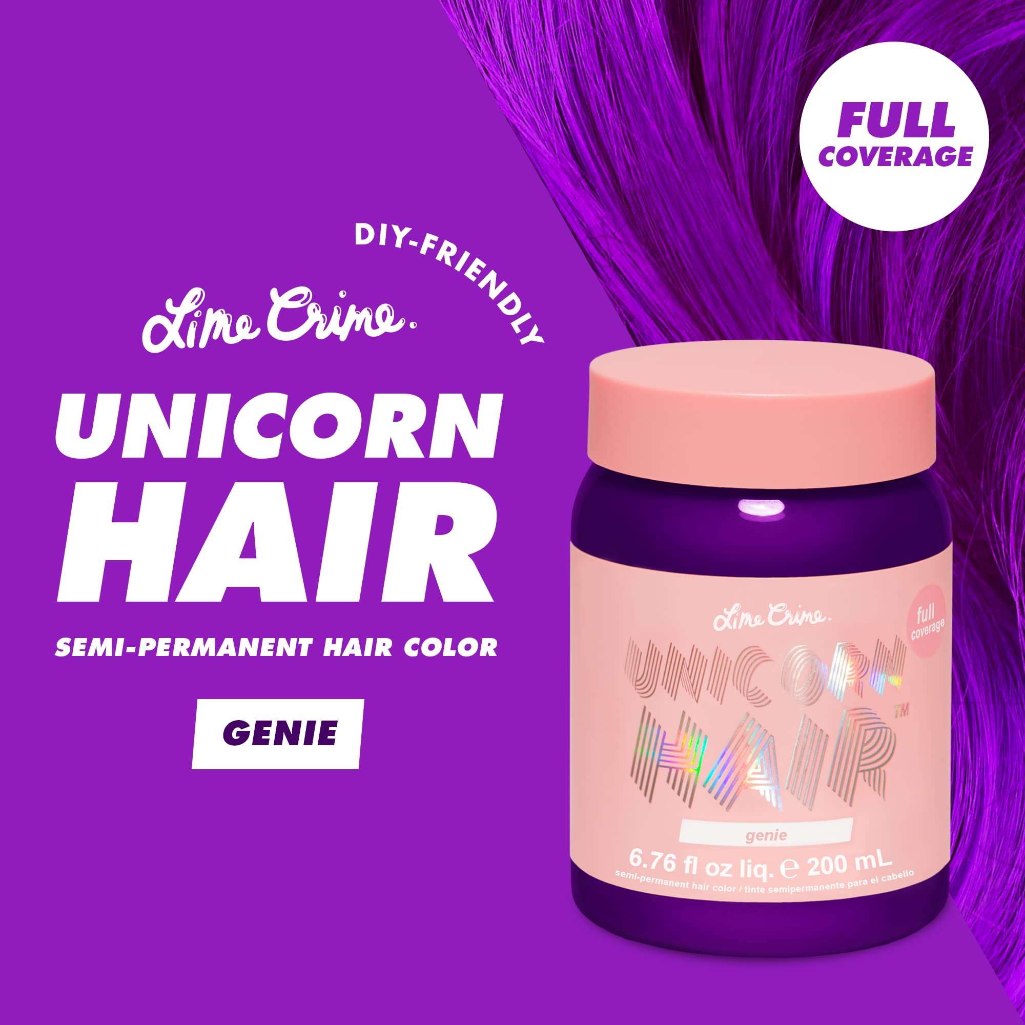 Aroma cítrico vainilla durante la aplicación de Lime Crime Genie Unicorn Hair Dye