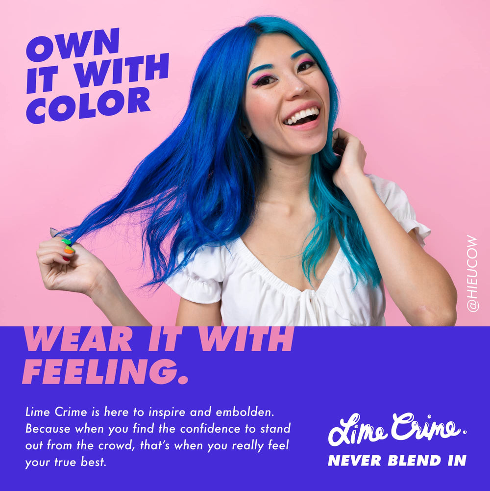 Fórmula libre de PPD en Lime Crime Genie Unicorn Hair Dye