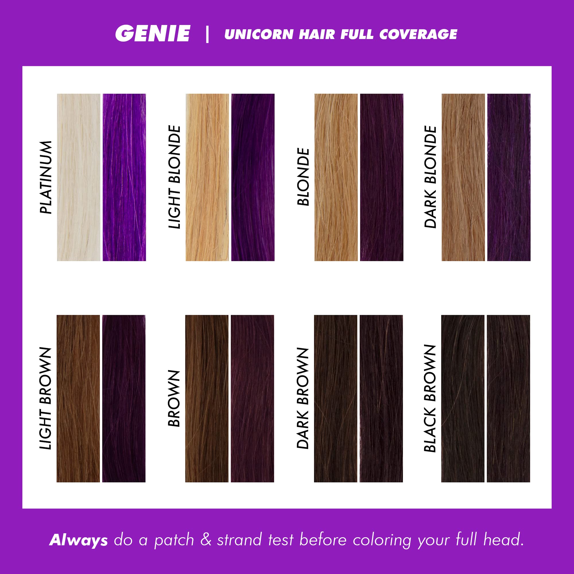 Lime Crime Genie Unicorn Hair Dye tono violeta profundo en cabello