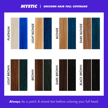 Lime Crime Tinte Unicornio para el Cabello Mystic: color azul duradero sin amoníaco ni peróxido.
