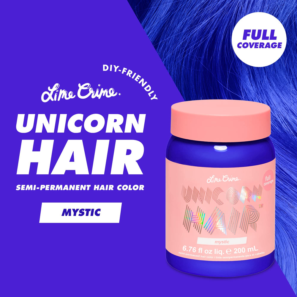 Lime Crime Tinte Unicornio para el Cabello Mystic: acabado hidratante gracias a acondicionadores.