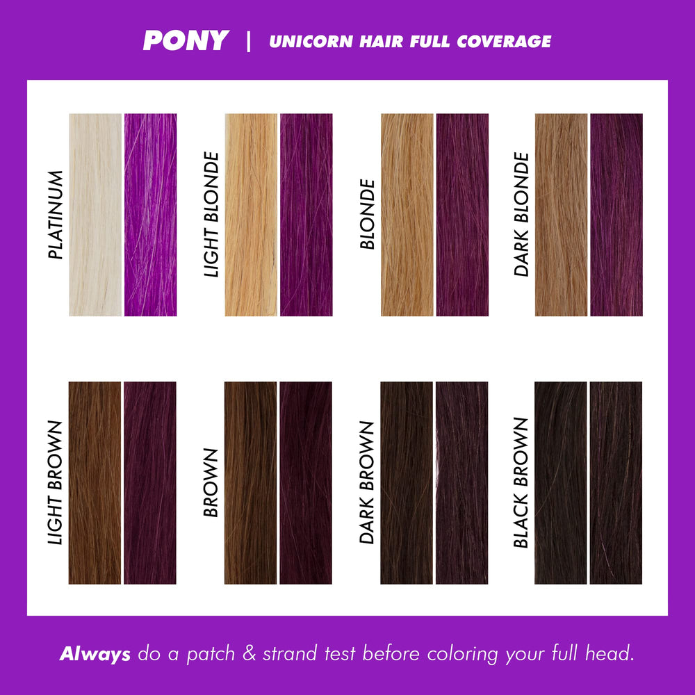 Lime Crime Unicorn Hair Dye Pony violeta: cuidado del cabello gracias a acondicionantes.