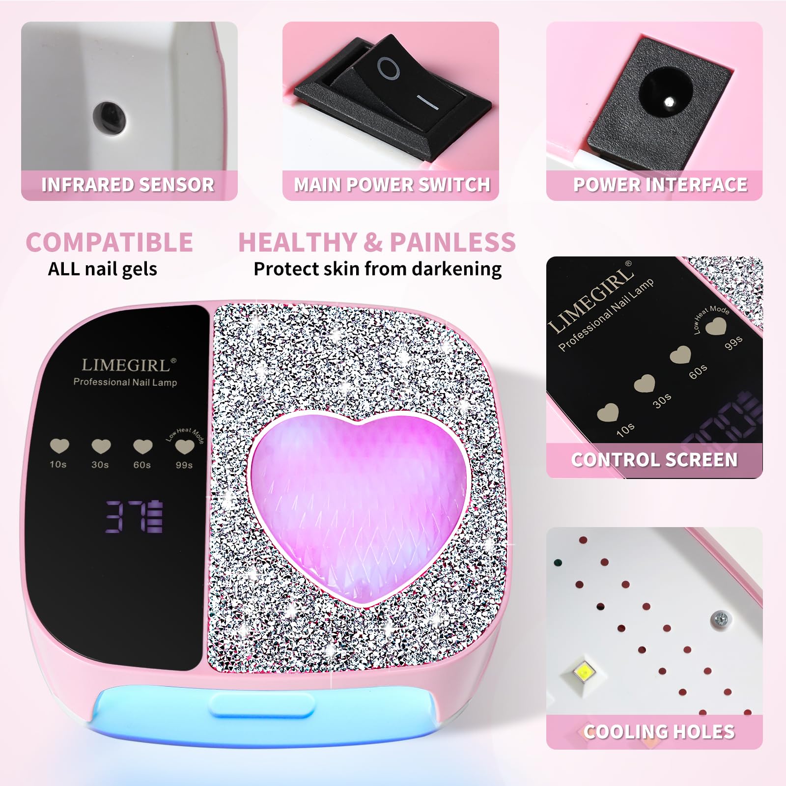 LimeGirl cuatro configuraciones de temporizador para mayor flexibilidad.