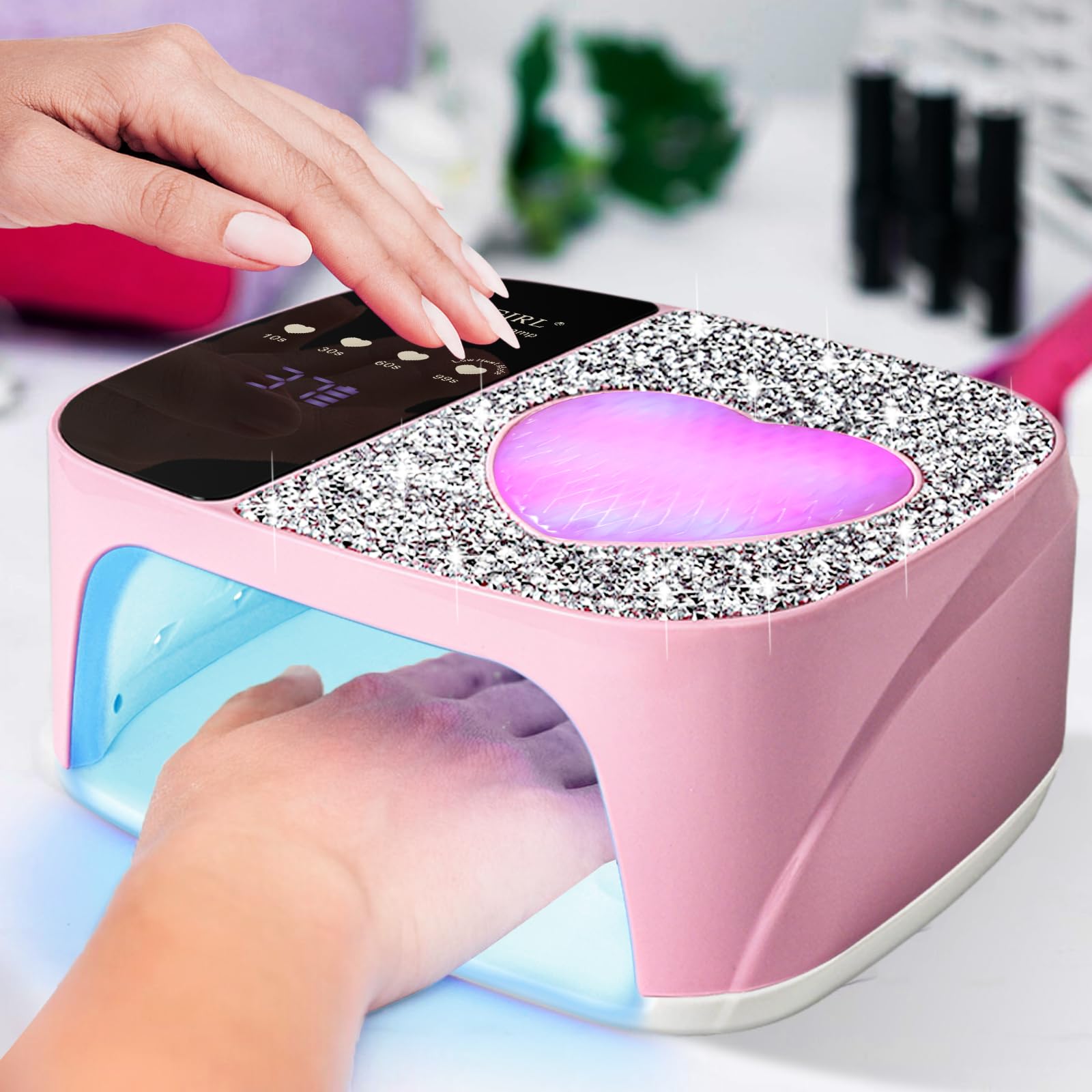 LimeGirl detalles de cristales de strass para uñas brillantes.