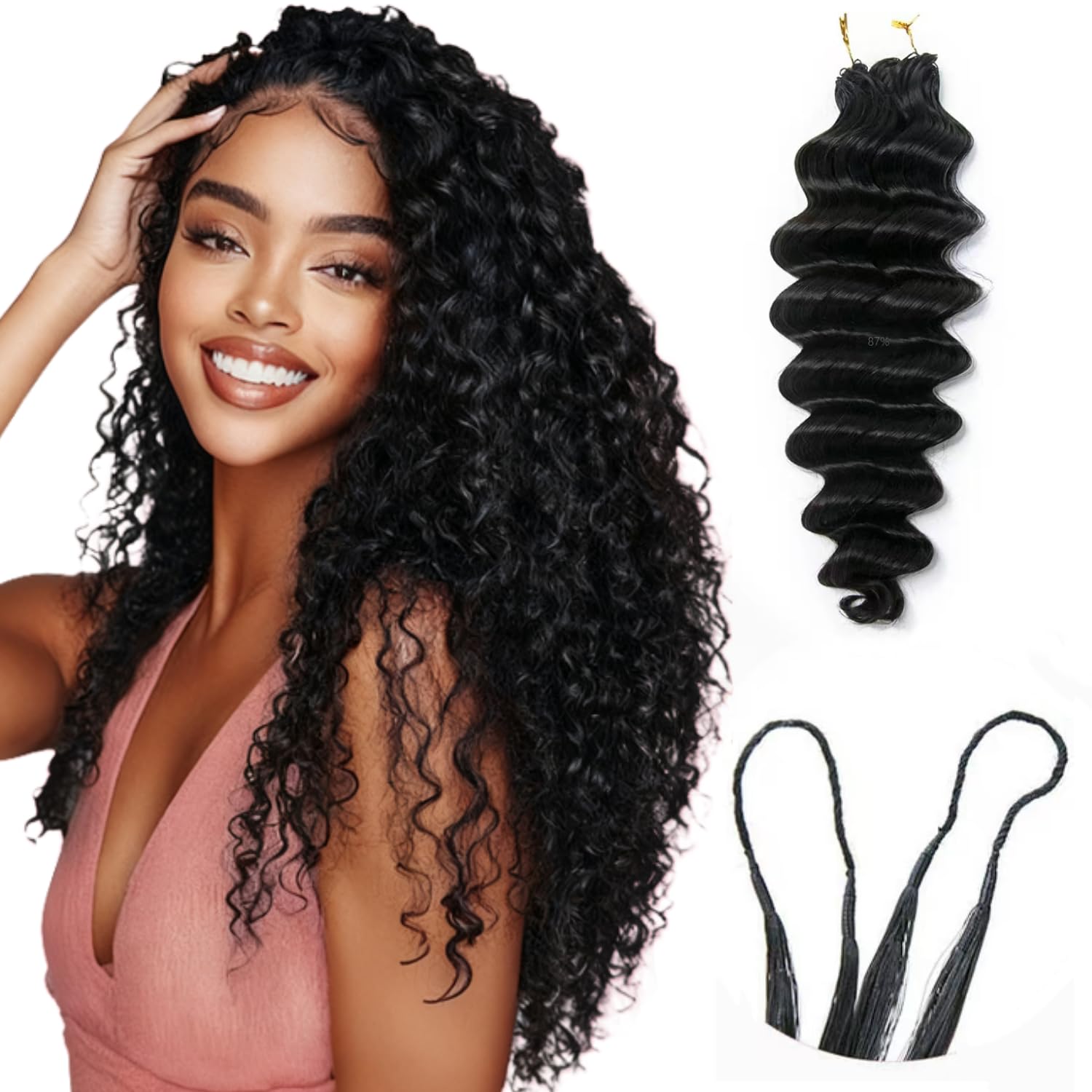 Limited Beauty extensiones ganchillo onda profunda para un look natural y duradero