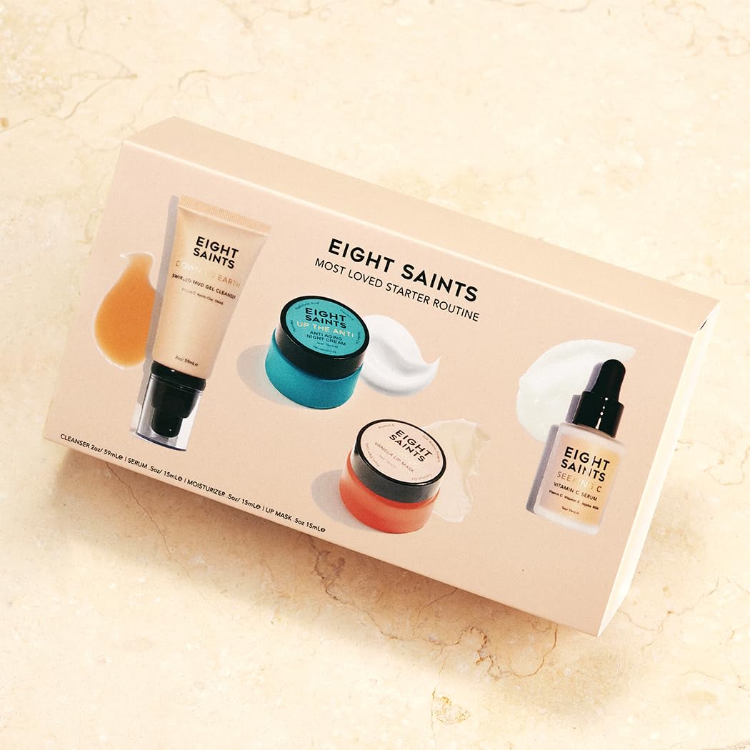 Limpiador gel facial Eight Saints de barro, limpieza suave y fresca para la piel.