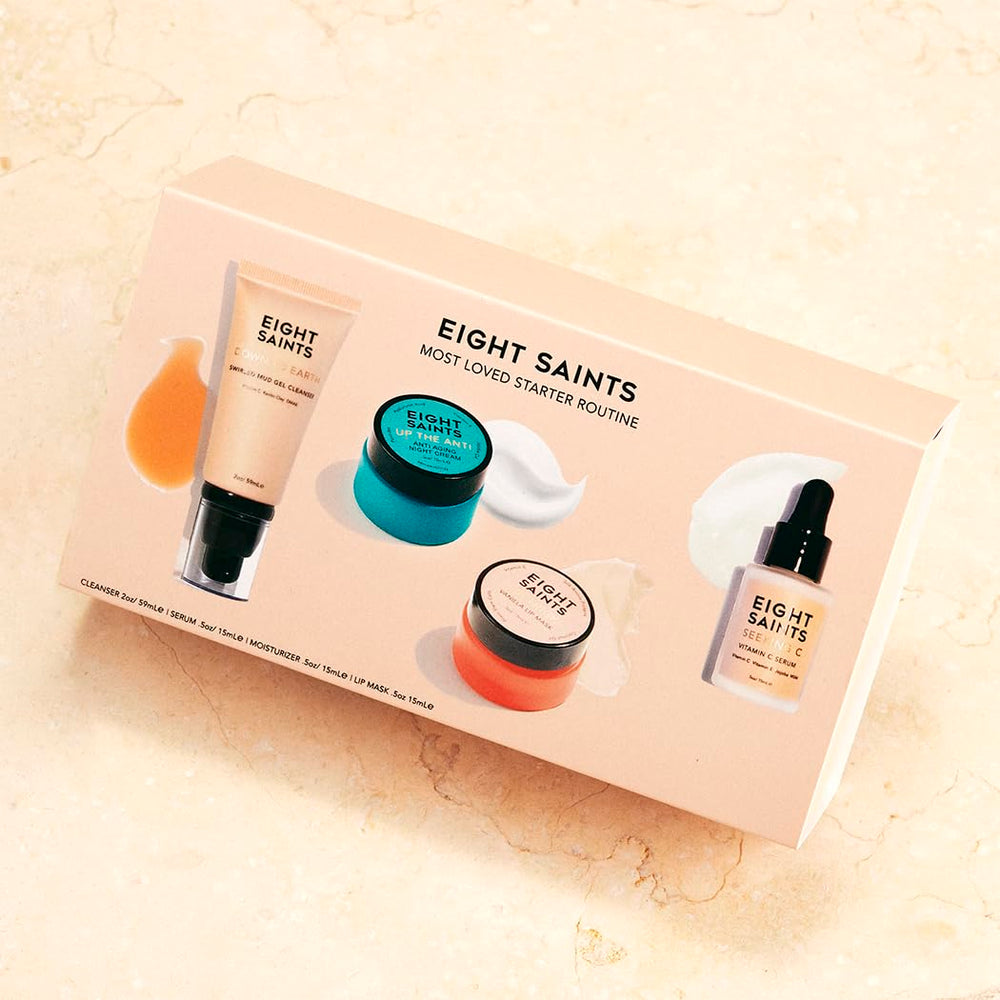 Limpiador gel facial Eight Saints de barro, limpieza suave y fresca para la piel.