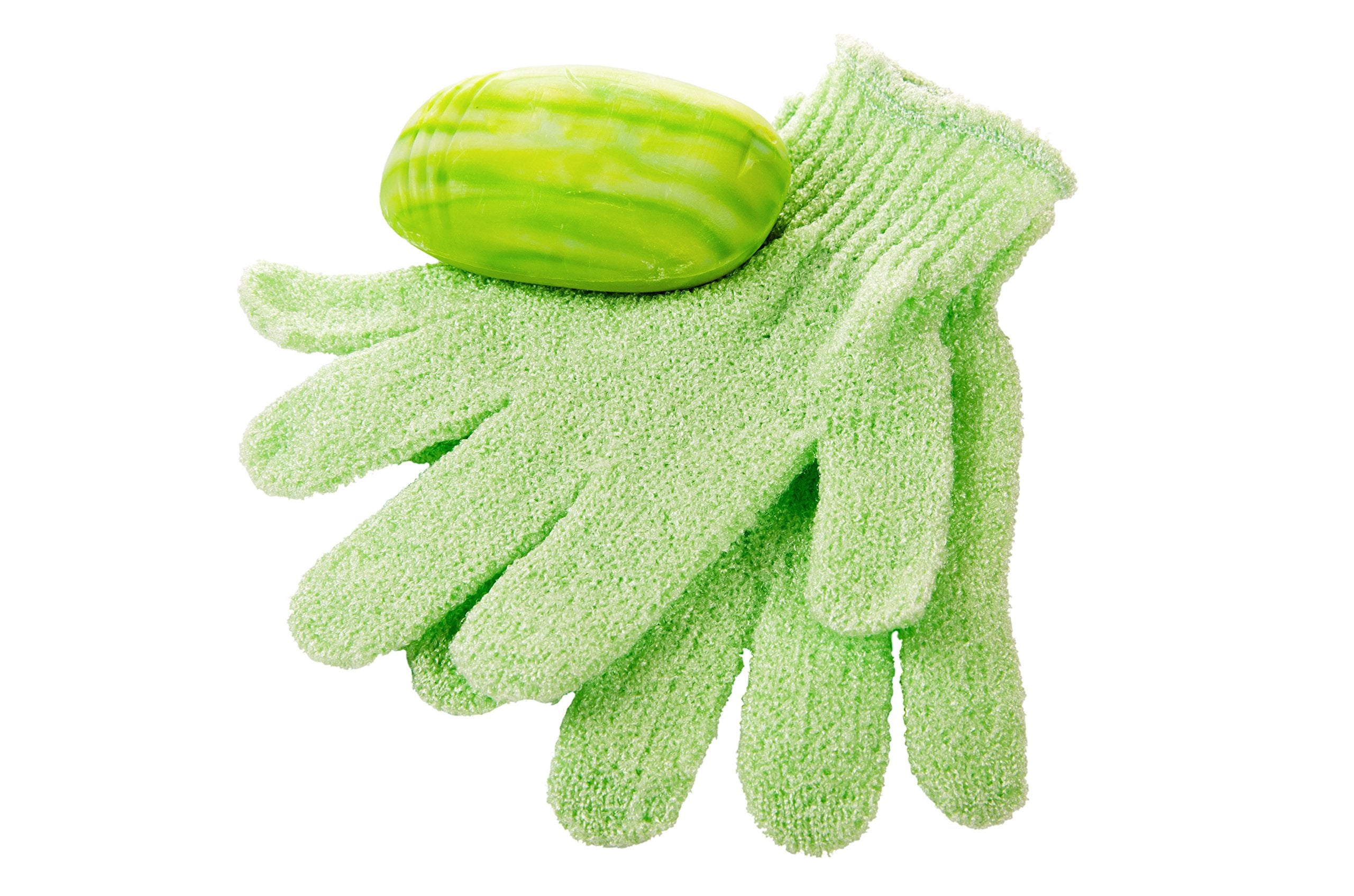 Linda guantes exfoliantes, limpieza-facil para remover células muertas