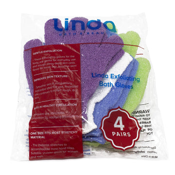 Linda guantes exfoliantes, mano-ajuste cómodo para la mayoría de manos