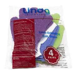 Linda guantes exfoliantes, mano-ajuste cómodo para la mayoría de manos