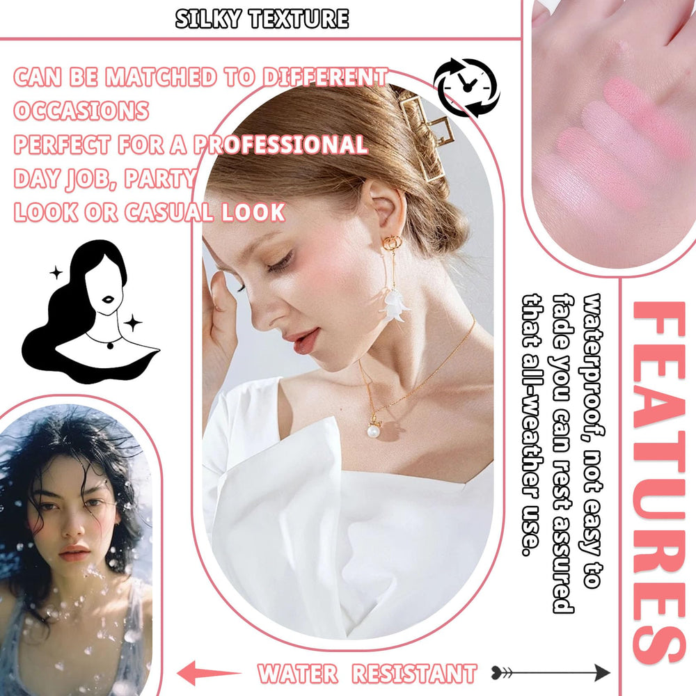 LingHaoLH tonos resaltan mejillas para look fresco