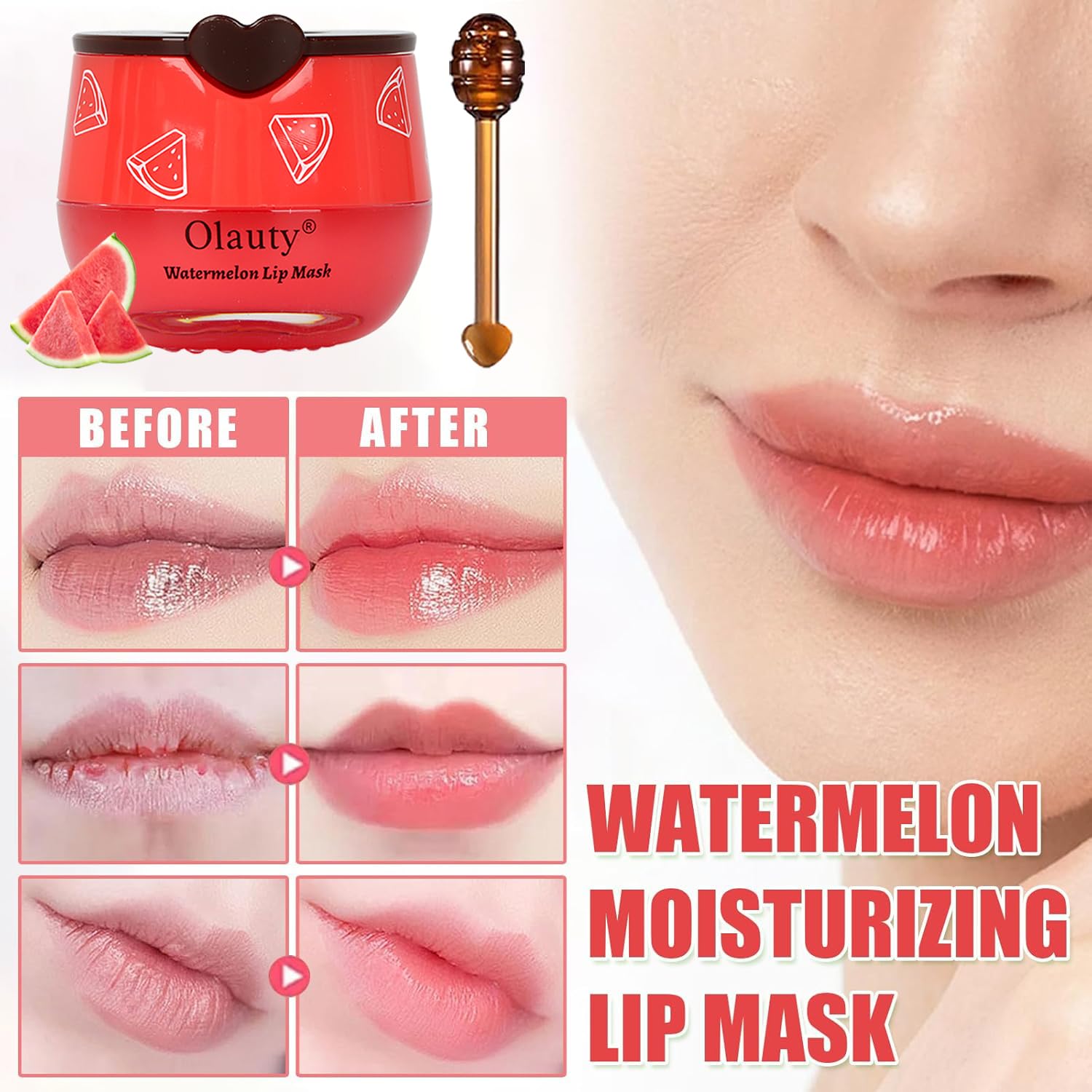 Lingyun bálsamo labial miel textura cremosa para labios suaves.