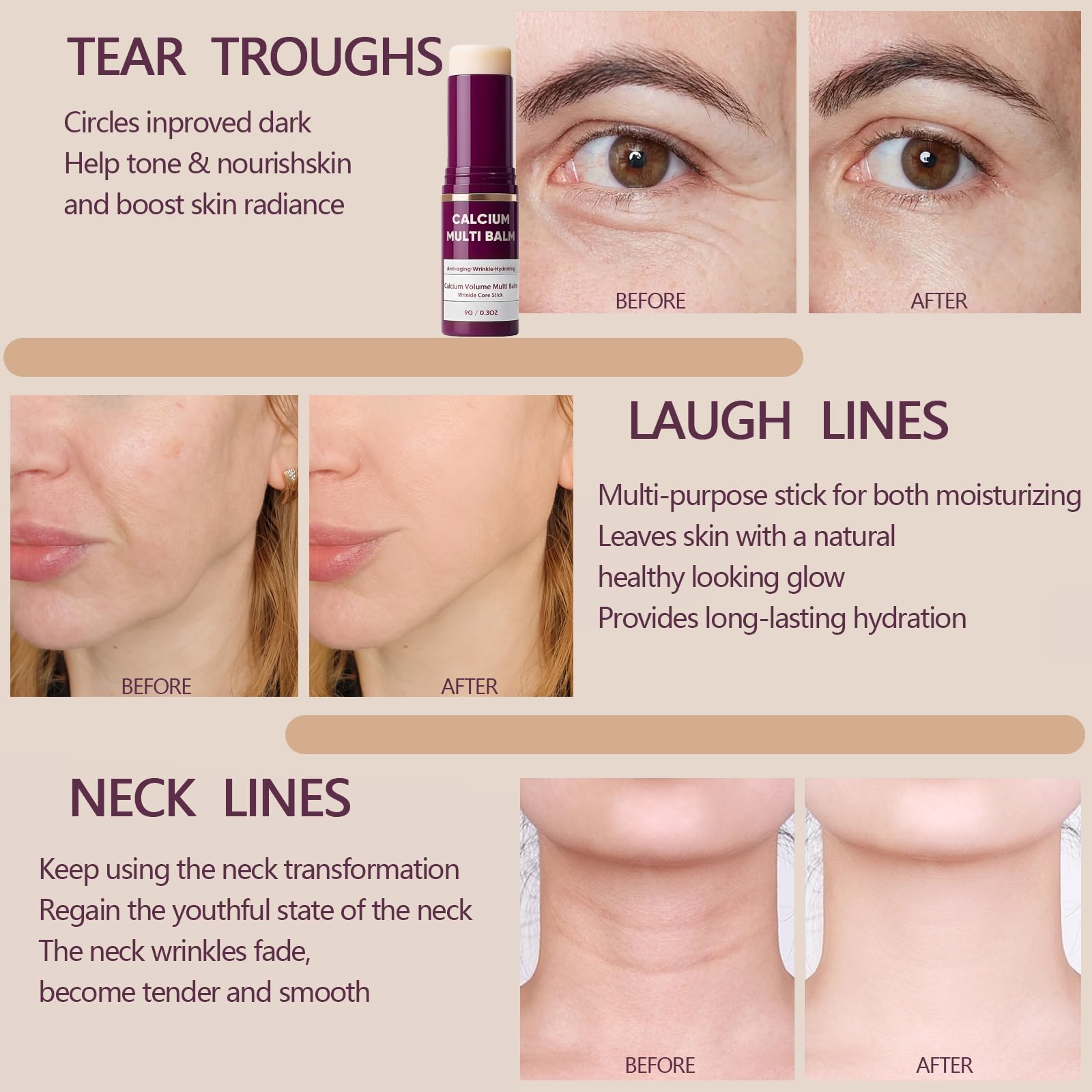 Lingyun Calcium Multi Balm Stick: textura ligera que se absorbe rápido sin grasa