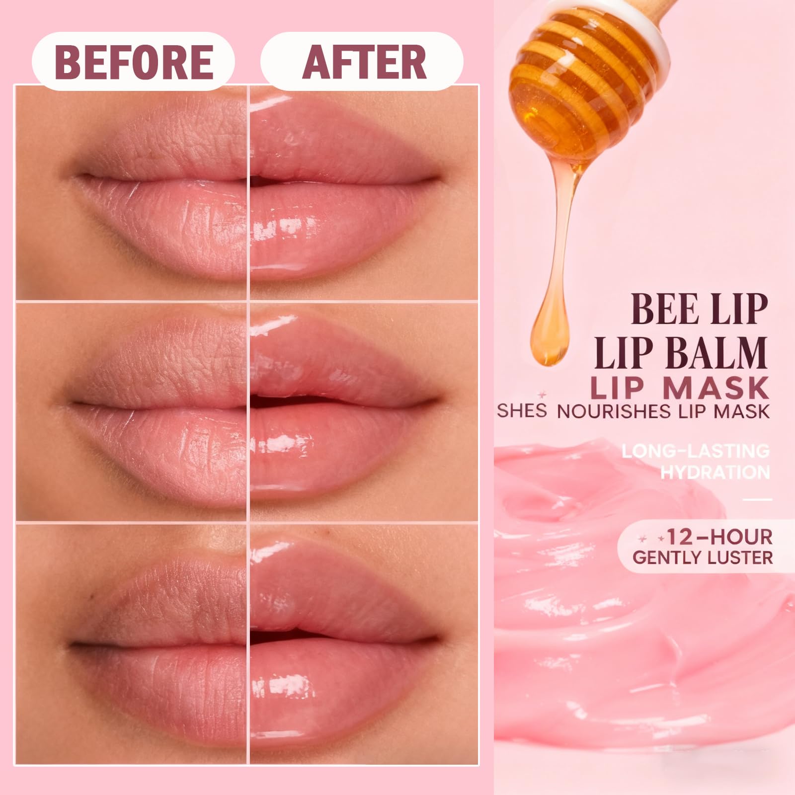 Lingyun labial manzana-lima tarro, acabado suave y nutritivo.