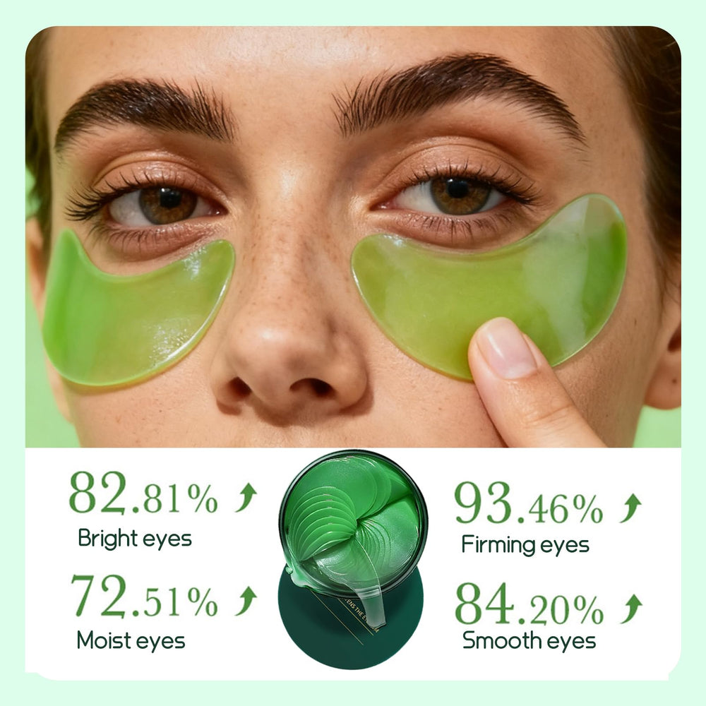 Lingyun parches ojos con ácido hialurónico y colágeno para hidratación duradera.