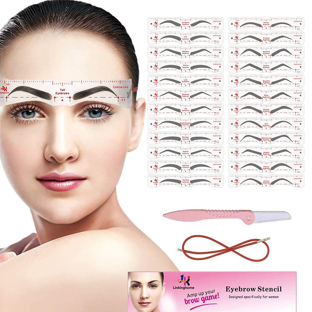 Linkinghome cejas: plantilla 24 formas para un acabado equilibrado.