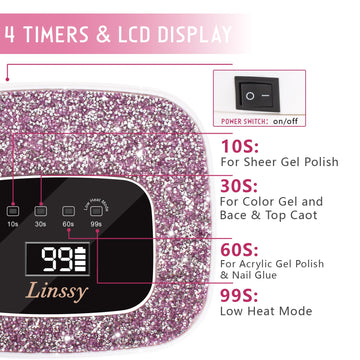 Linssy lámpara UV-LED portátil y recargable ideal para viaje.