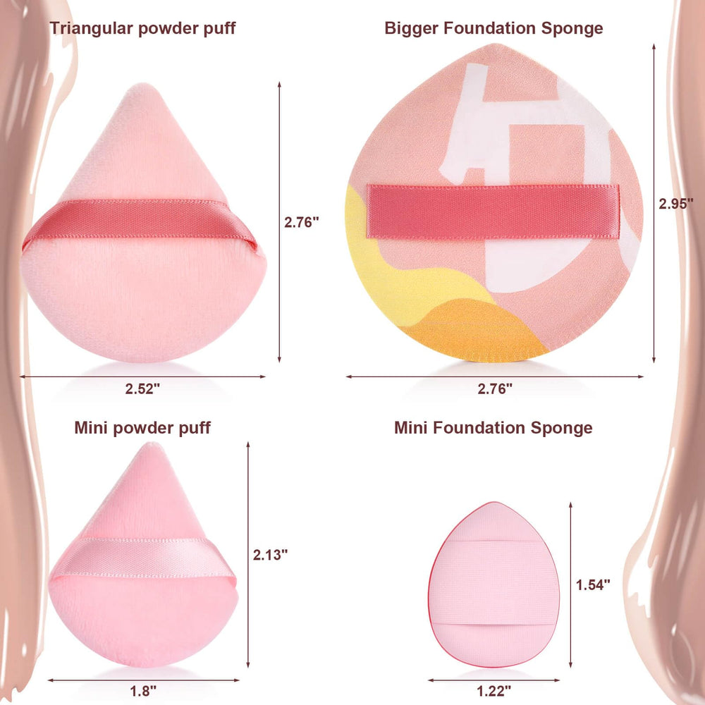 Esponja de maquillaje pequeña de Linyumuxiang ideal para detalles y corrección.