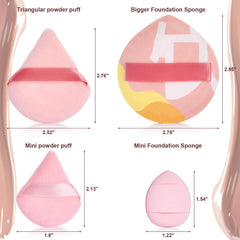 Esponja de maquillaje pequeña de Linyumuxiang ideal para detalles y corrección.