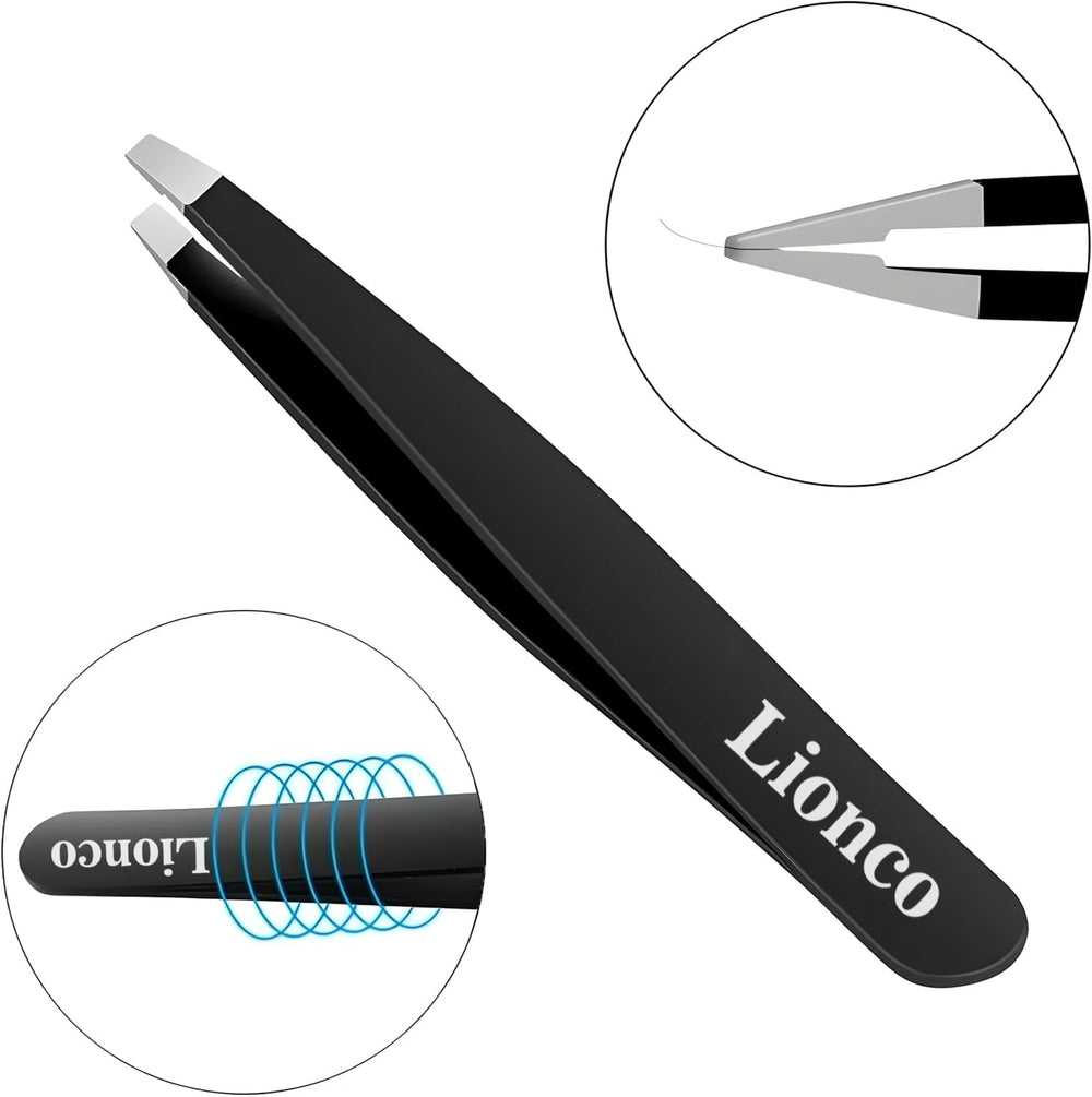 Pinzas de acero inoxidable LIONCO, duraderas y afiladas para uso prolongado.