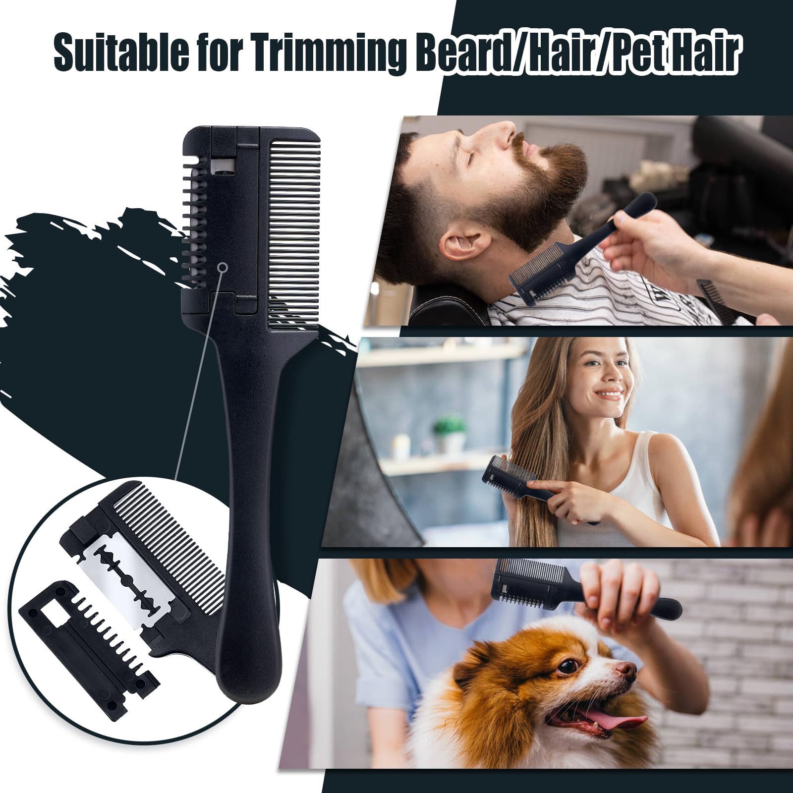 Lionmane cepillo de cerdas de jabali: distribuye productos y suaviza la barba