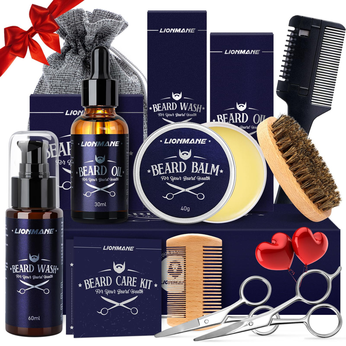 Lionmane champú para barba 60ml: limpieza suave y sensación fresca para la barba