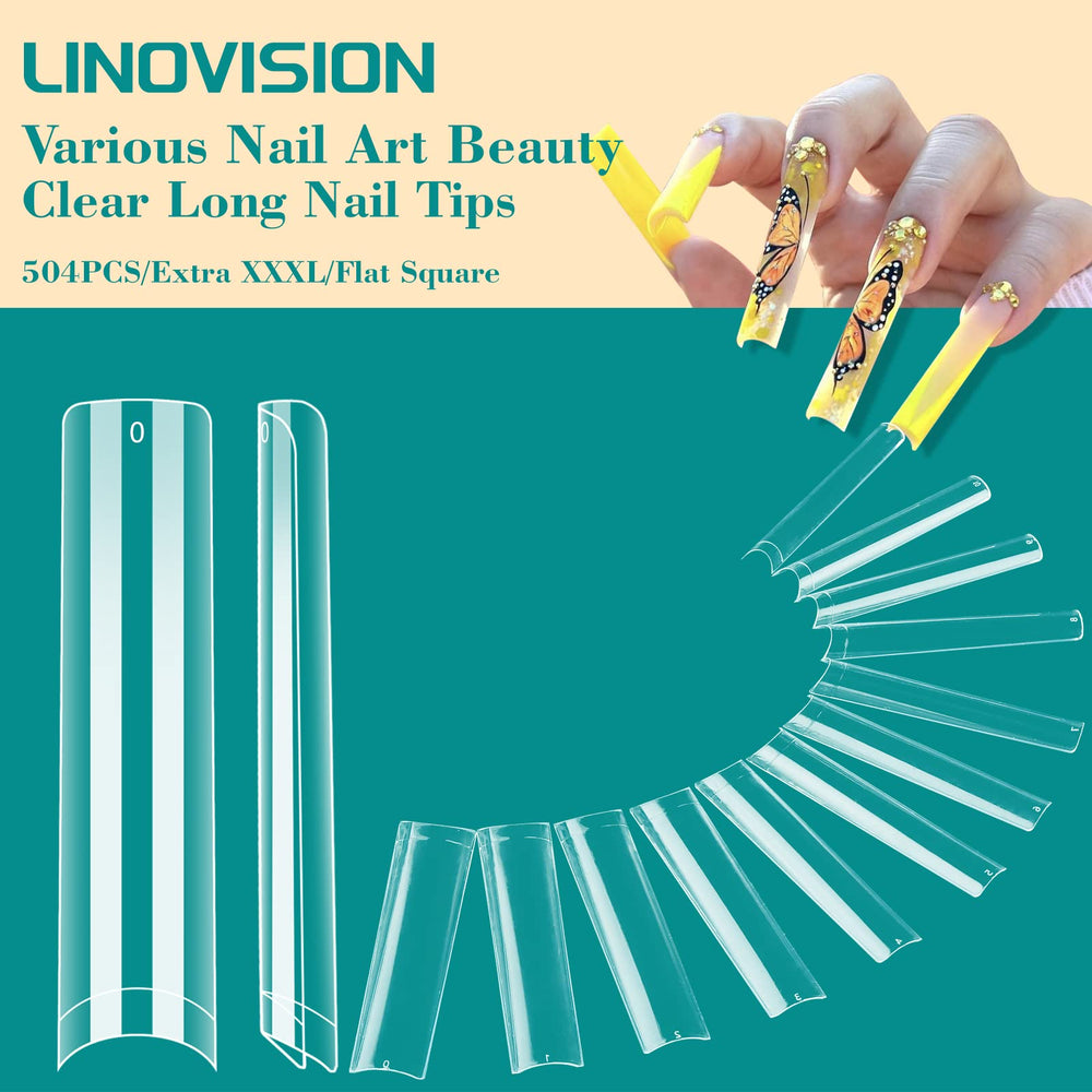 Puntas largas para diseños variados de uñas