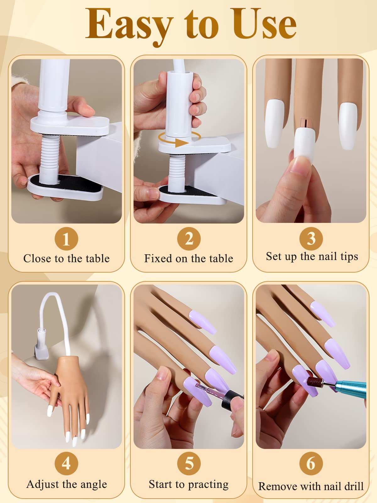 LIONVISION: incluye 100 uñas de practica para ampliar tus sesiones