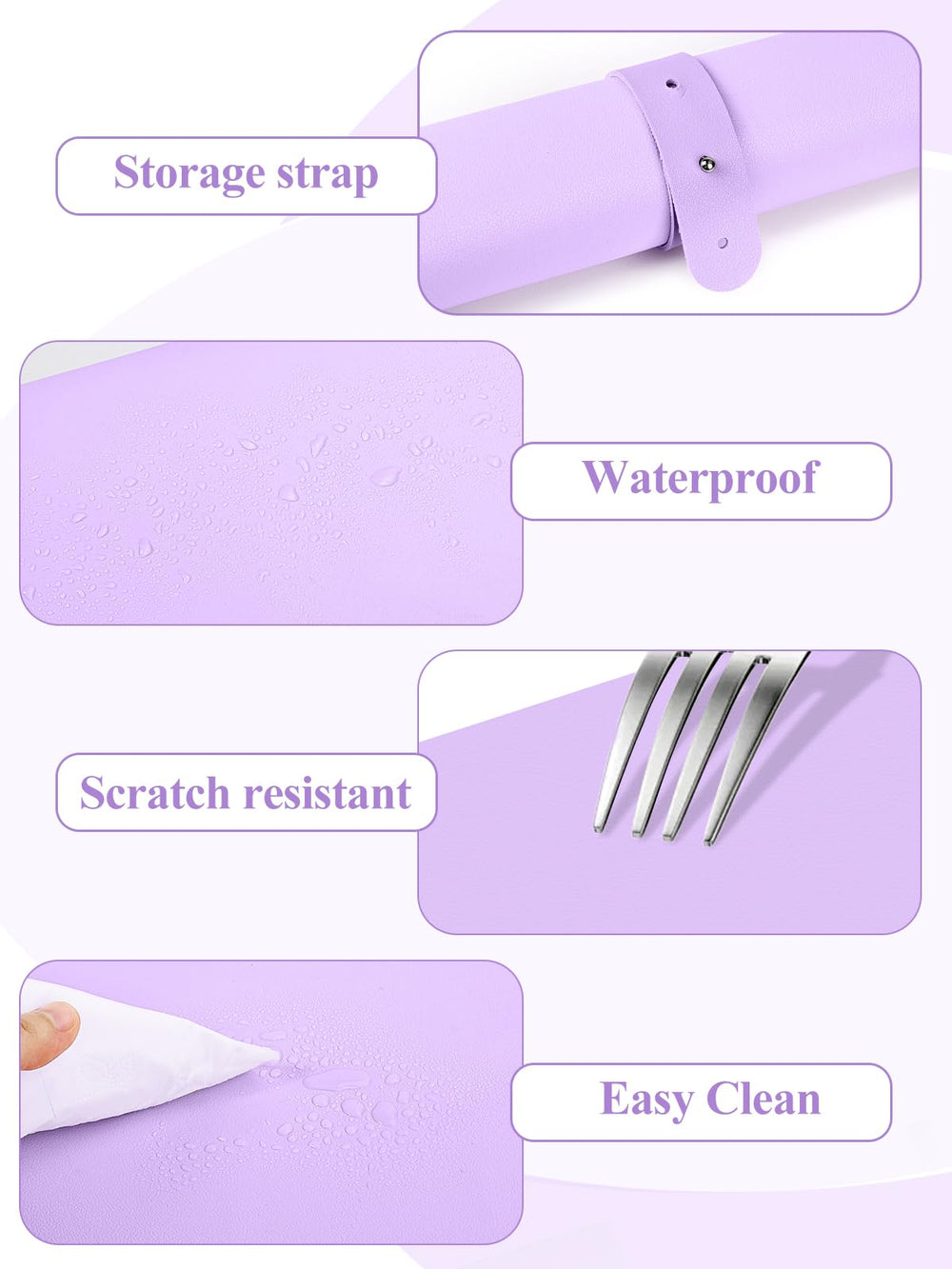 Superficie impermeable LIONVISION facilita limpieza y protege la mesa.