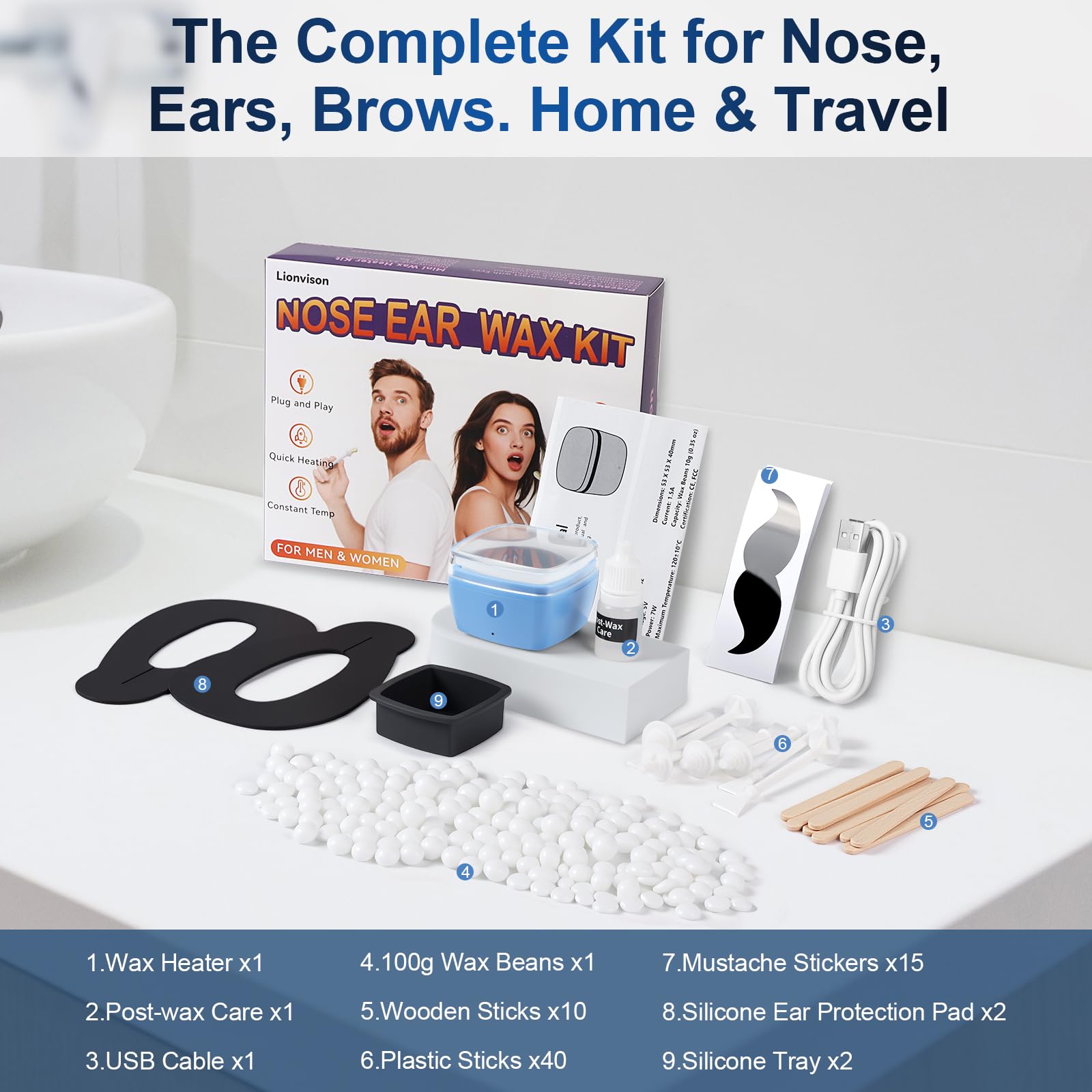 LIONVISON travel-friendly grooming kit for on-the-go touch-ups