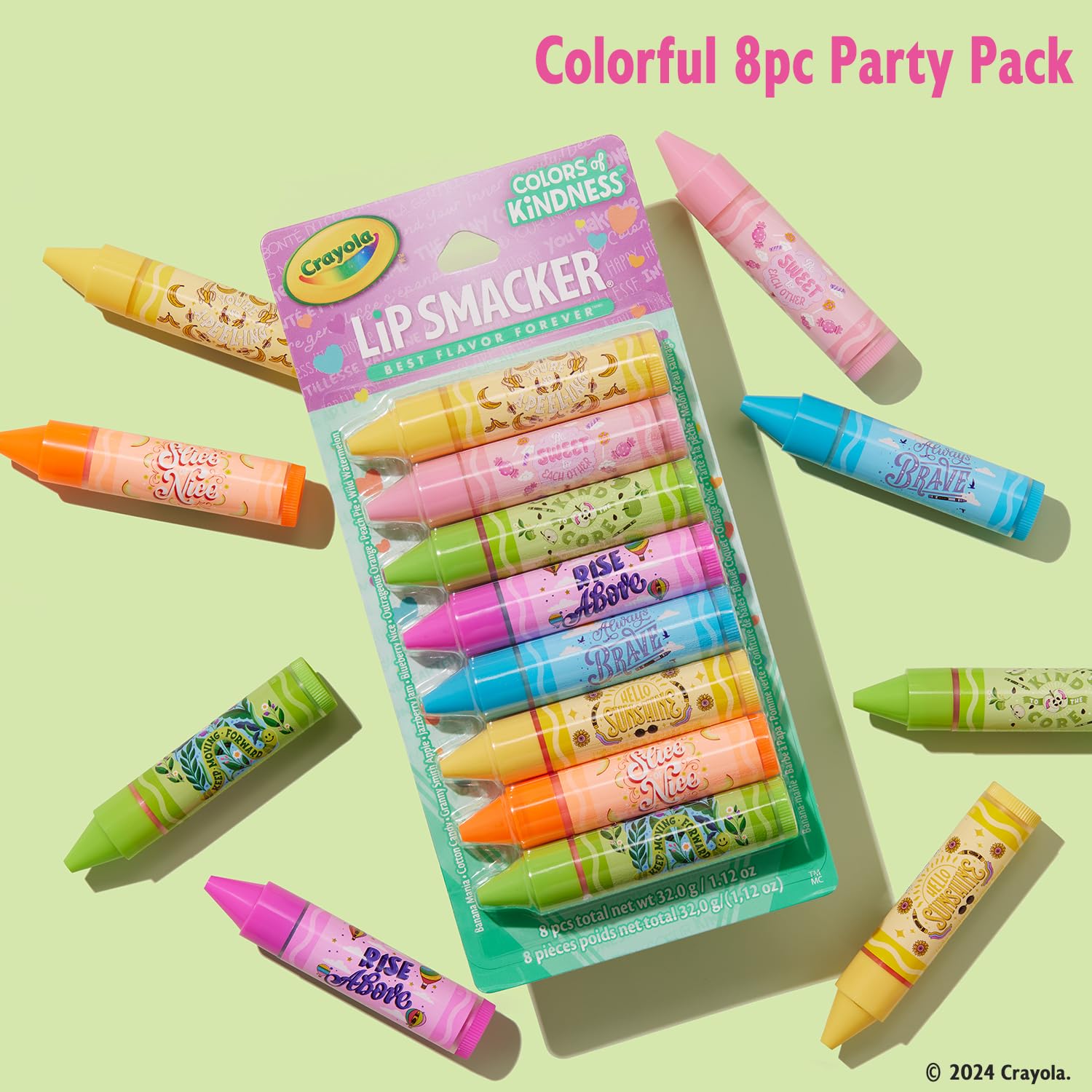 Lip Smacker Crayola Party Pack acabado brillante para sonrisa radiante