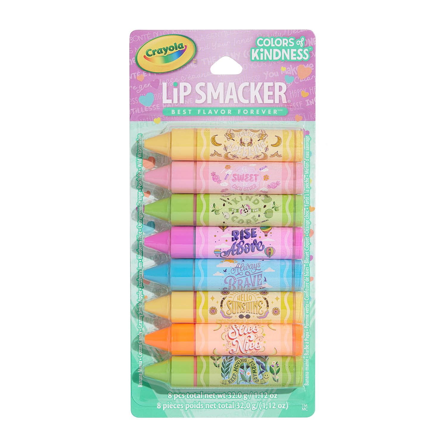Lip Smacker Crayola Party Pack balsamo labial vibrante para labios hidratados