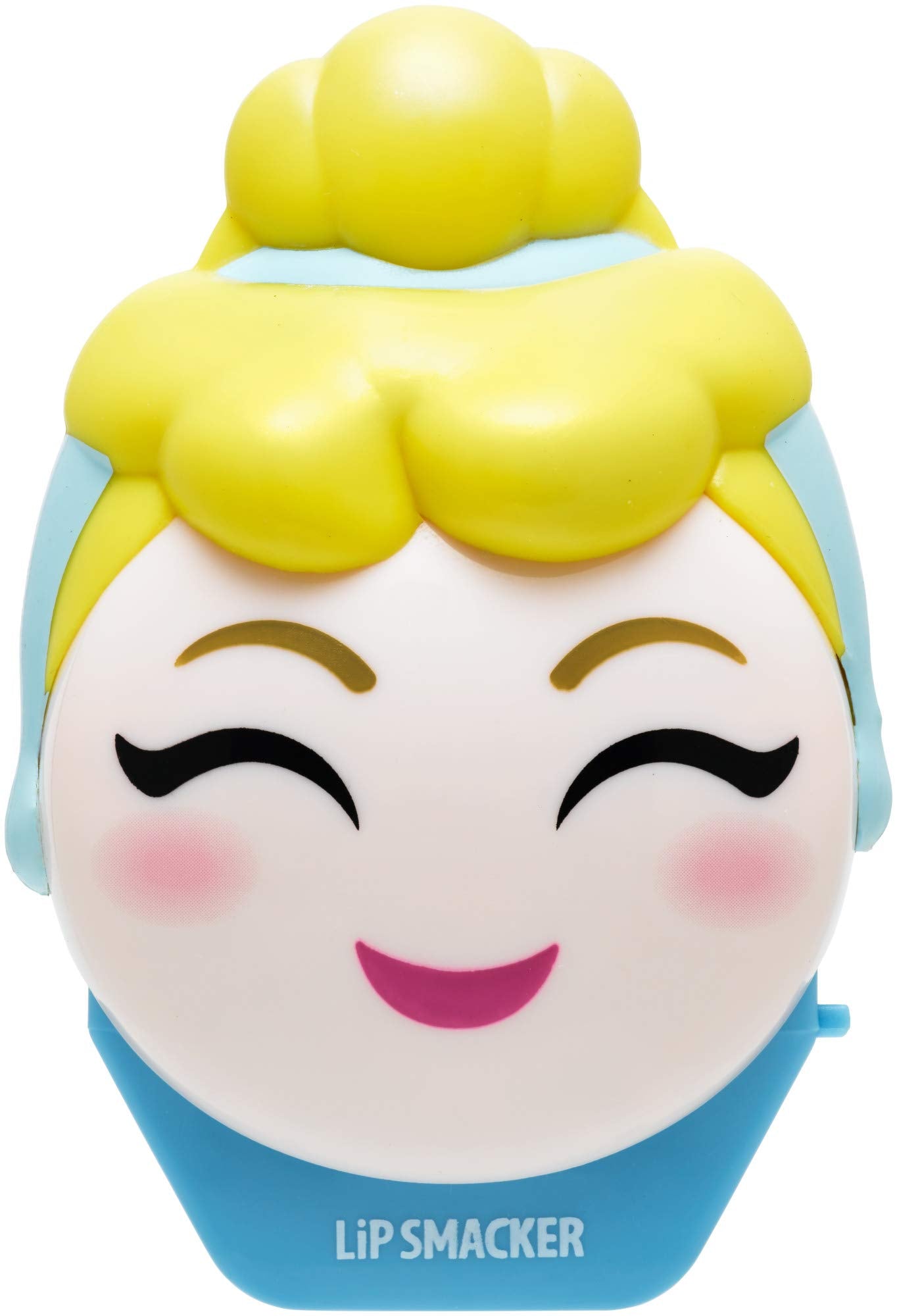 Lip Smacker Cinderella Emoji: envase compacto ideal para bolsos y viajes.