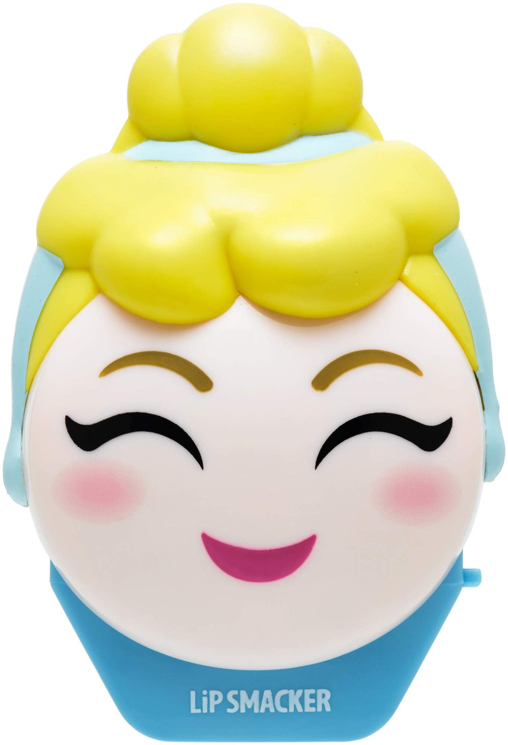 Lip Smacker Cinderella Emoji: envase compacto ideal para bolsos y viajes.