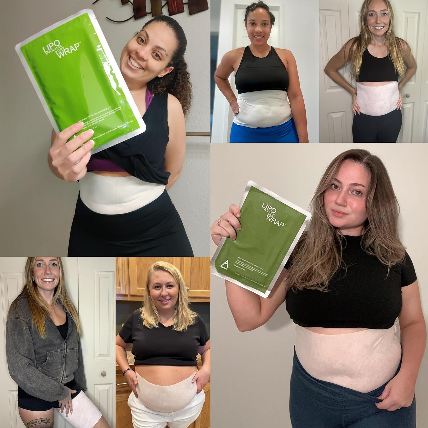 Lipo Applicator Ultimate Body Wrap con algas marinas y té verde para piel hidratada