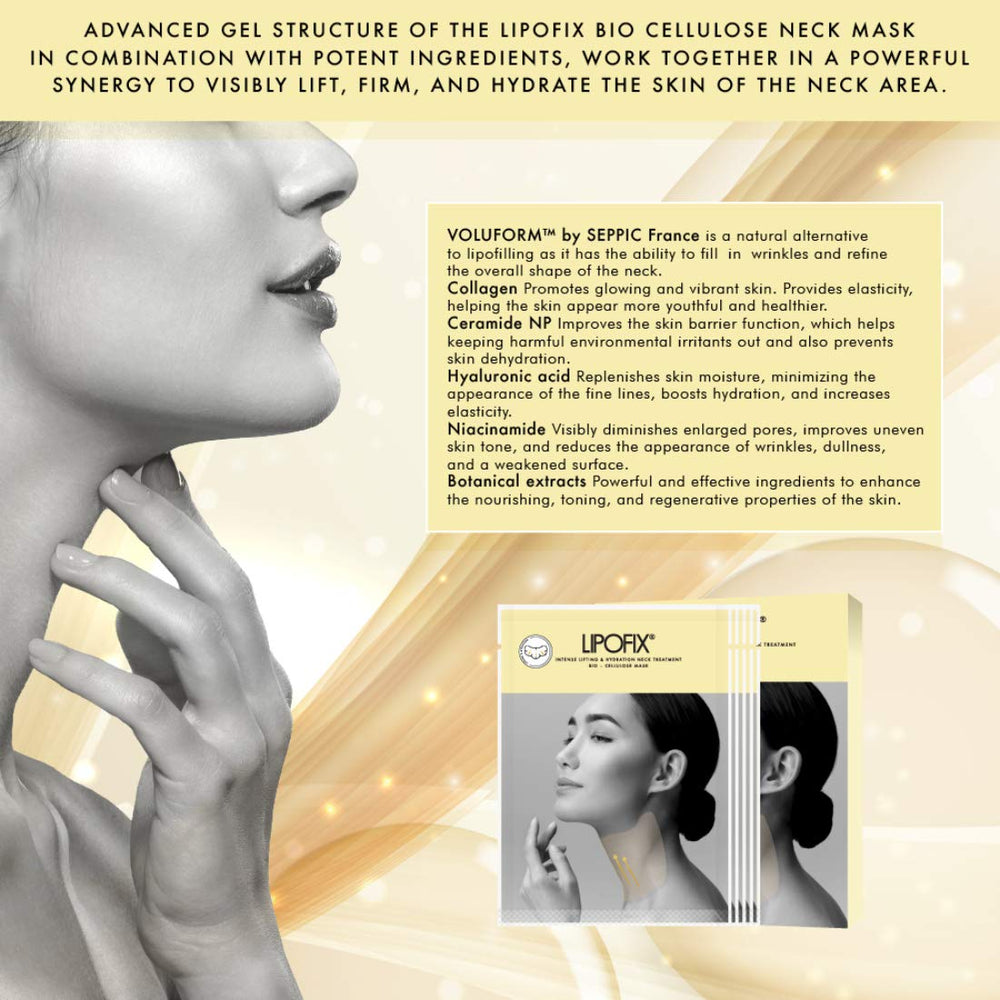 Textura sedosa de LIPOFIX en cuello para mayor confort.
