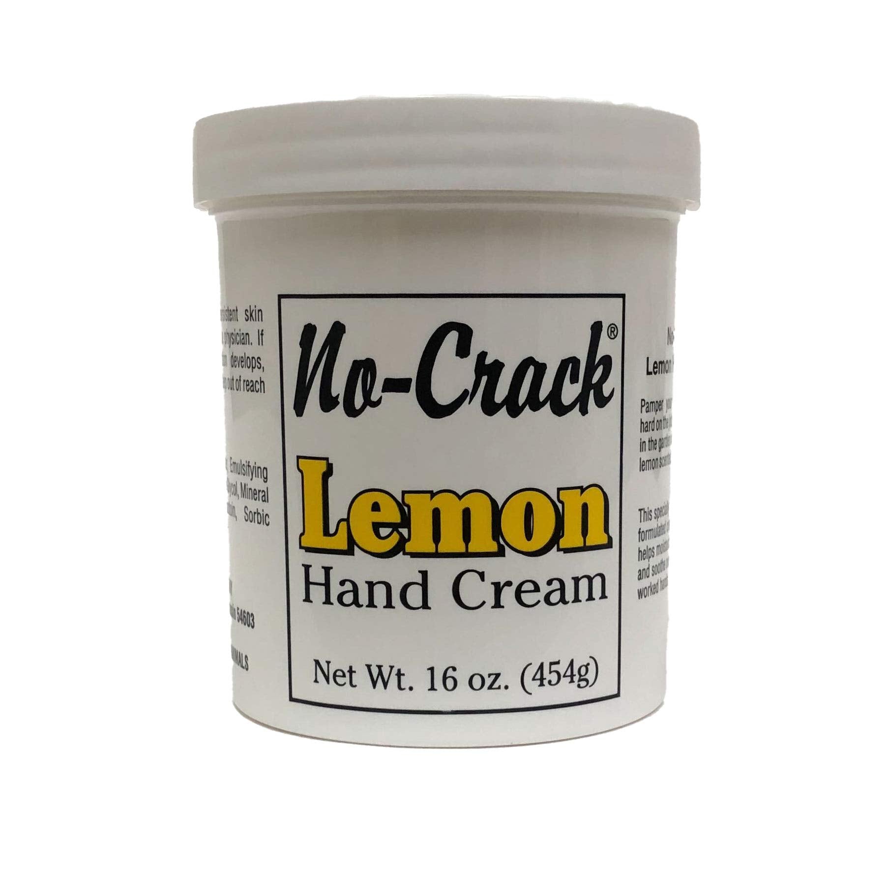 Crème mains Liphontcta citron, bocal de 16 onces, hydratation rapide et non grasse.