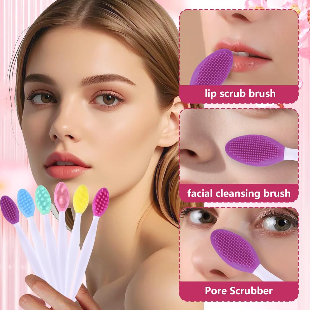 Lipxantiom cepillo de limpieza facial de silicona, limpia poros sin irritación.