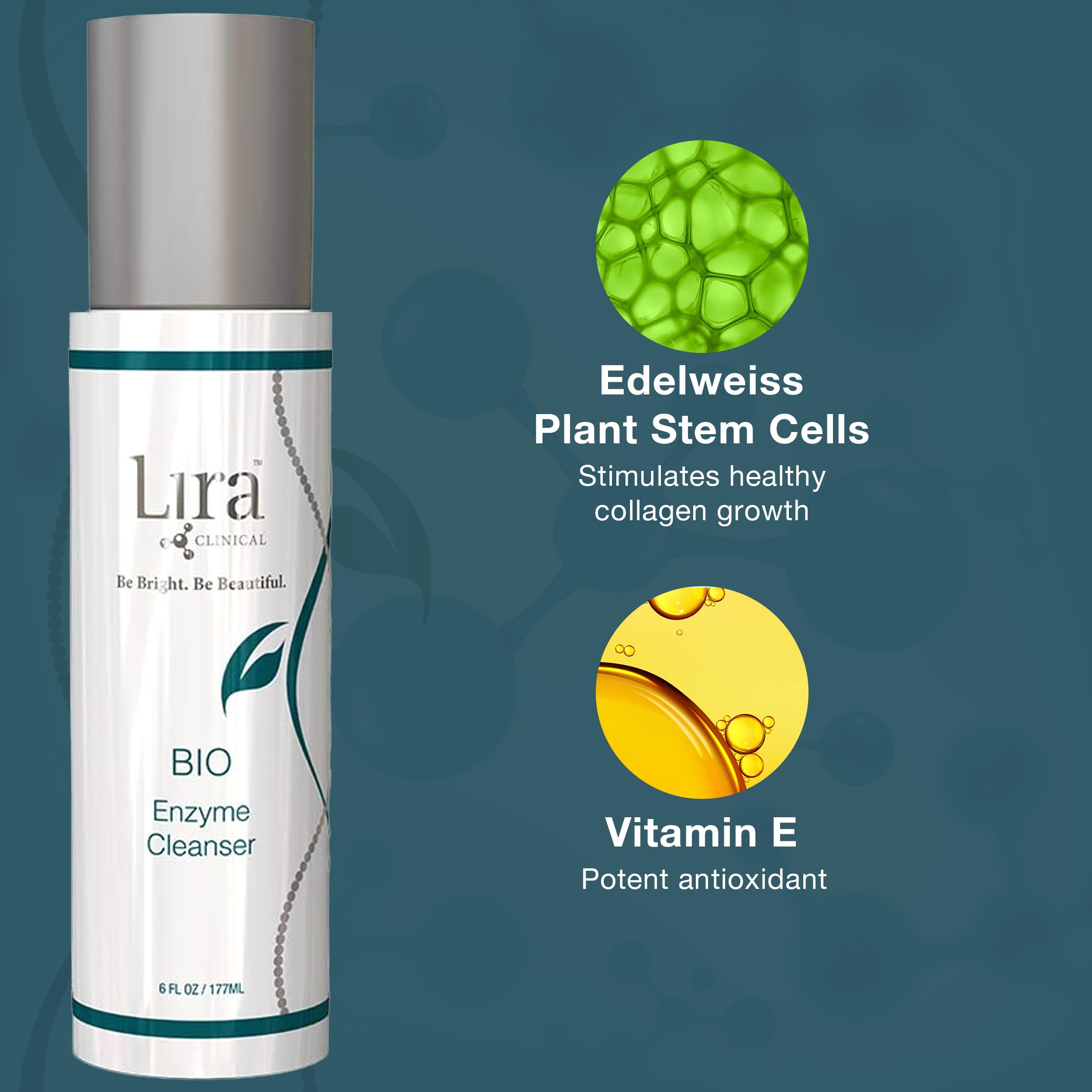 Lira Clinical BIO Enzyme Cleanser, renovacion suave de la piel para textura mejorada.