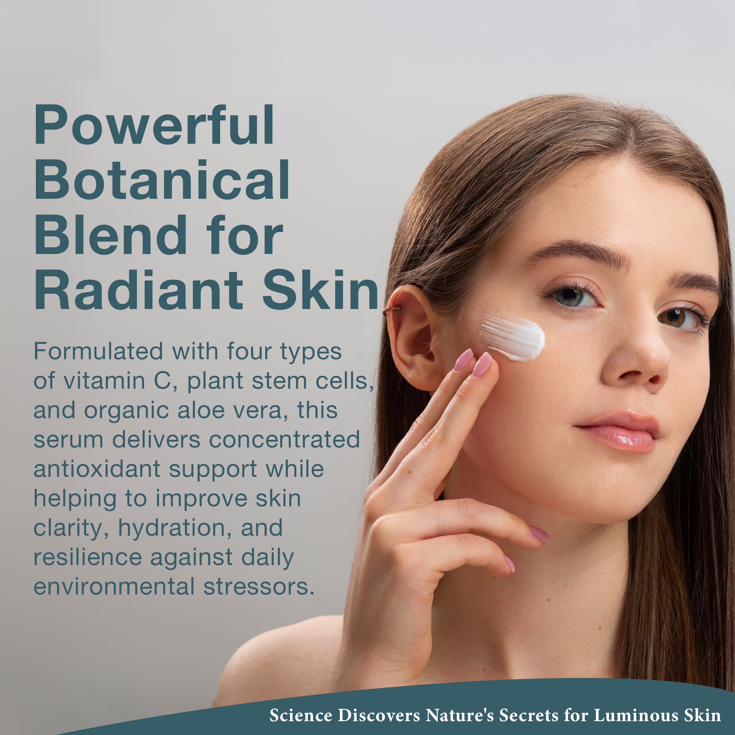 Lira Clinical BIO Hydra C Serum, aplicación en la piel: mejora claridad y tono uniforme.