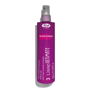 Lisap Protector Térmico, botella frontal, protege del calor y la humedad para un peinado suave.