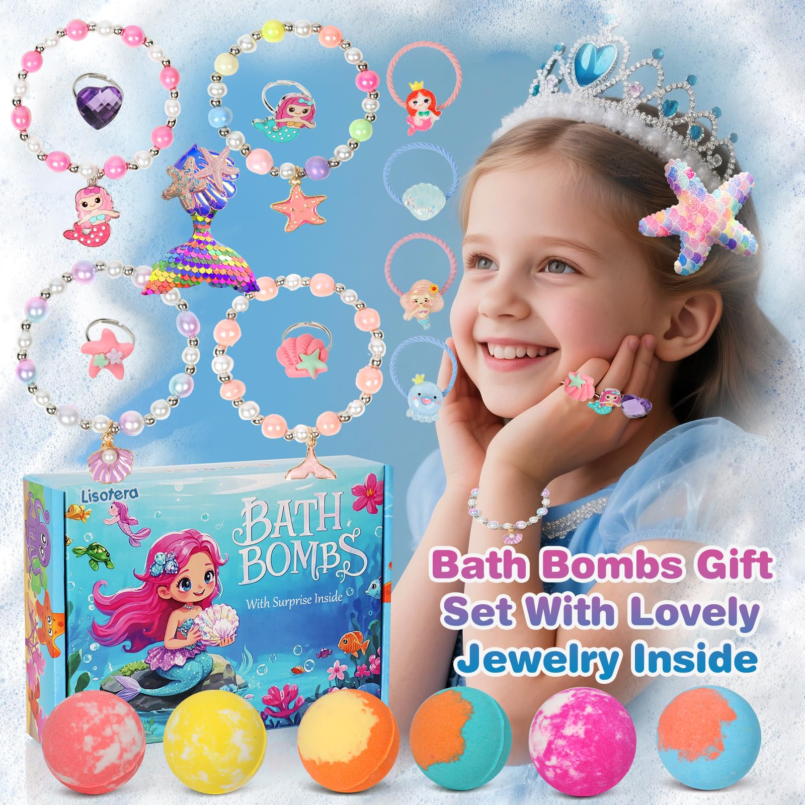 Burbujas vivas y colores brillantes con Lisotera para un baño lúdico.