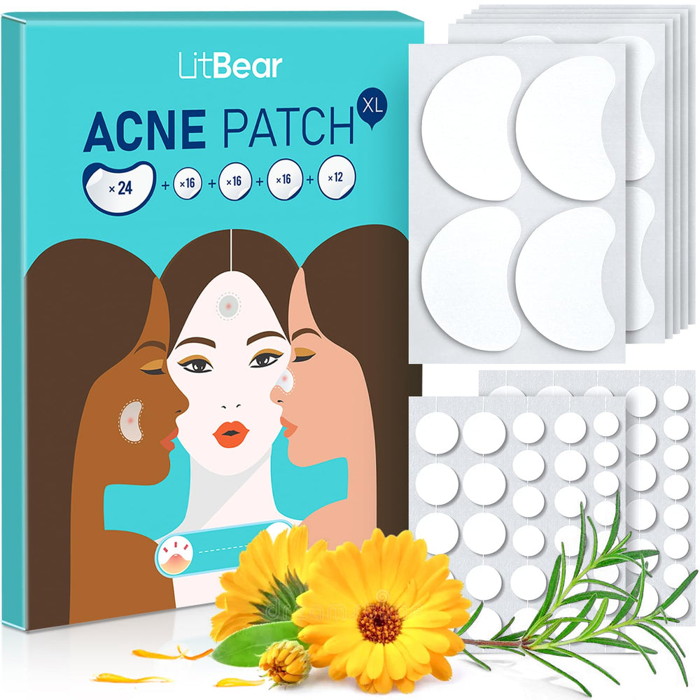 LitBear parches acne gran cobertura para zonas conflictivas como nariz y barbilla