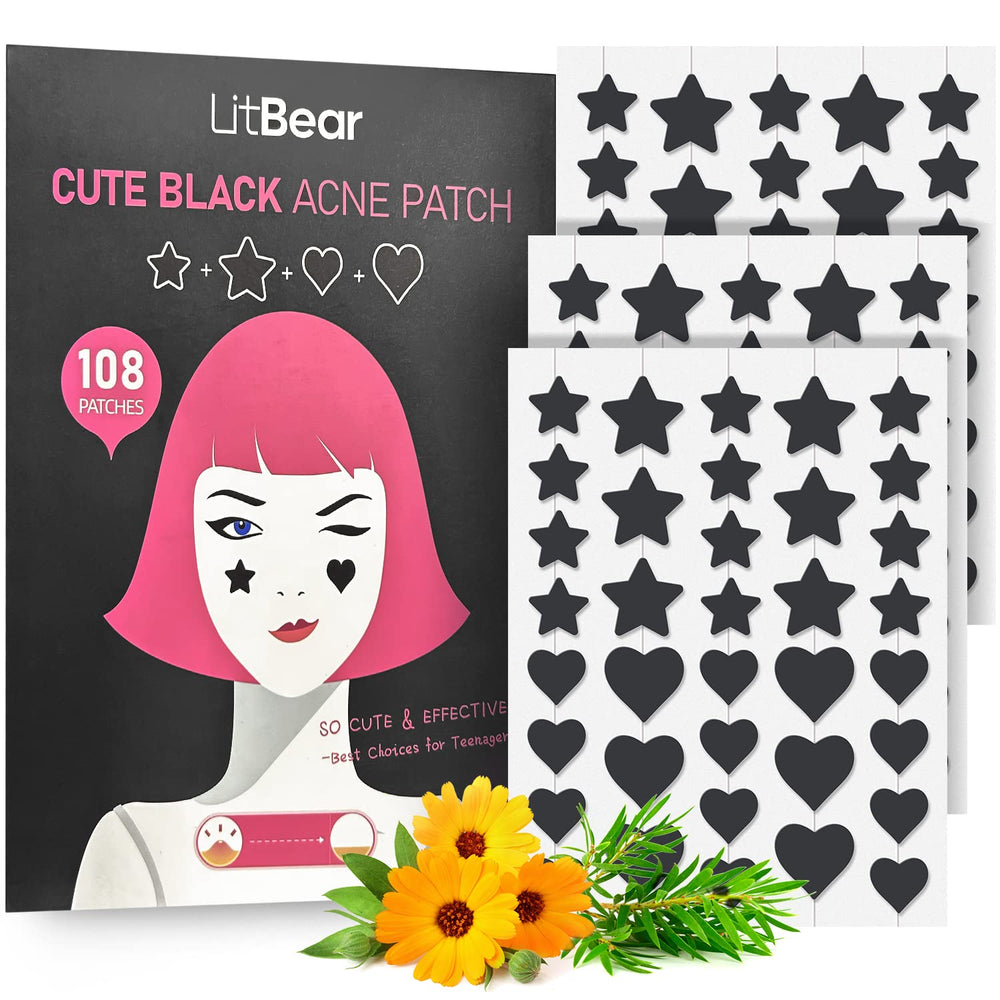 LitBear parche acne 8mm, diseño discreto para imperfecciones pequeñas, uso diario.