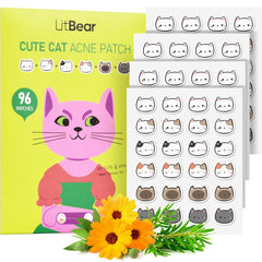 LitBear parche acné gato diseño lindo protege el grano y la piel.