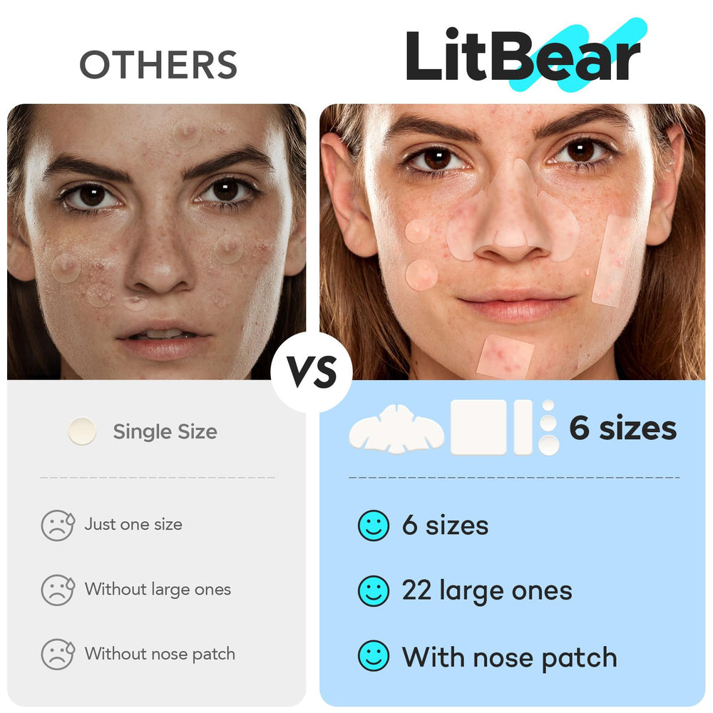 LitBear parche extra grande 92x48 mm para zonas extendidas.